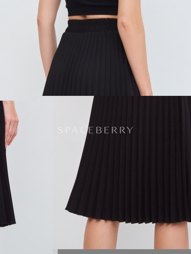 Женская длинная плиссированная юбка миди